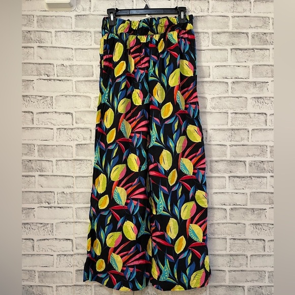 Women’s Tabitha Brown for Target black floral wide leg pants XS - Picture 2 of 4